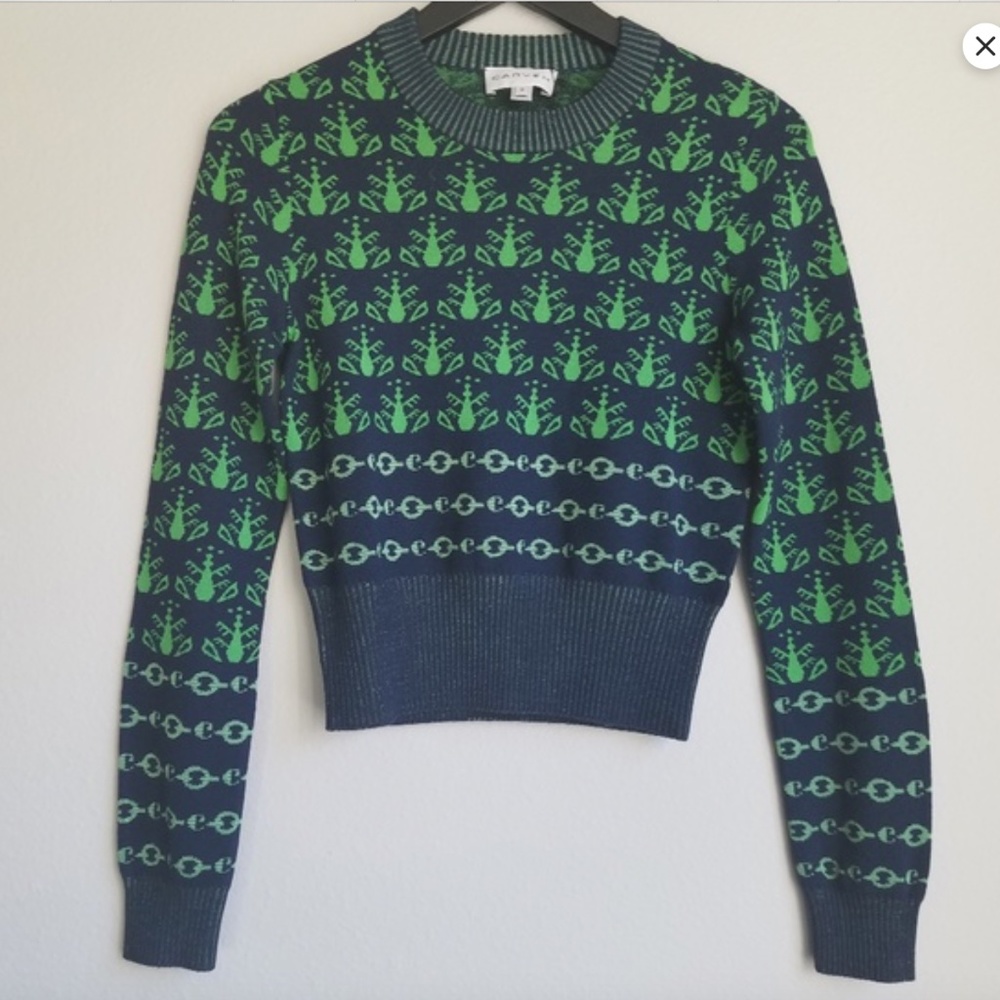 Carven Beetle Intarsia Sweater size M